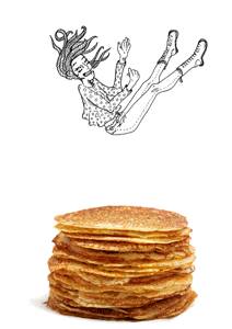 Gif animé Chandeleur sauter sur des crêpes